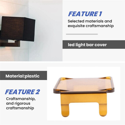 2 Pcs Car Amber Led Pod Covers Square Led Light Bar Covers Led Cube2722 2