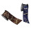 4Rouleaux Ruban Cadeau Polyester Bleu -Café Décor Bouquets DIY 5