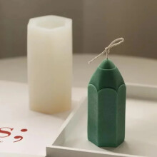 3D Pencil Shape Silicone Candle Mould DIY Cylindrical Aromatherapy Candle Soap Gypsum Resin Manual Candle Making Products Mold