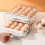2-Layer Egg Storage Box for Refrigerator - Fresh-Keeping Plastic Drawer Organizer, Large Capacity Kitchen Rack Red 2
