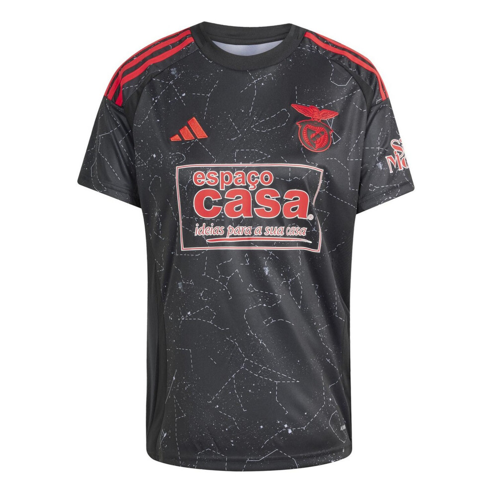 Adidas (18 Uk, ) Unisex Adult 24/25 Sl Benfica Away Shirt Black