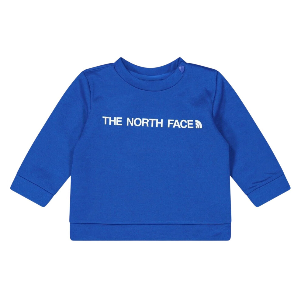 The North Face (12 Months, Blue) Baby Lettering Logo Regular Sweatshirt