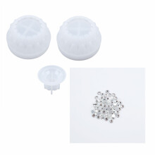 (Mold and diamonds) Egg Shape Storage Case Resin Mold Crystal Epoxy Silicone Mold Jewelry Making Casting Mould DIY Epoxy Resin Casting Home Decor