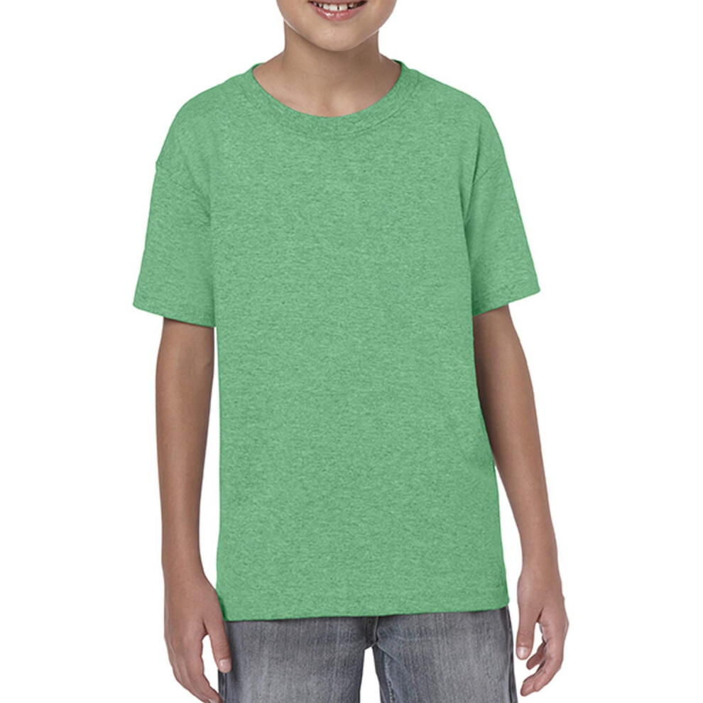 Gildan (3-4 Years, Irish ) Childrens/Kids Softstyle Plain T-Shirt Green