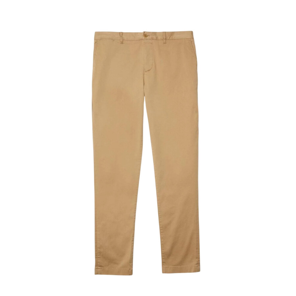 Lacoste (30L, Beige) Mens Organic Cotton Slim Chinos
