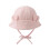 Sun Protection Hat Bear Ear Basin Hat with Straps-Pink 1