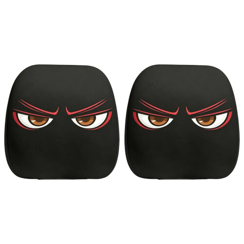 Pair Stylish Car Headrest Protectors Soft Mesh Fabric Quick-1