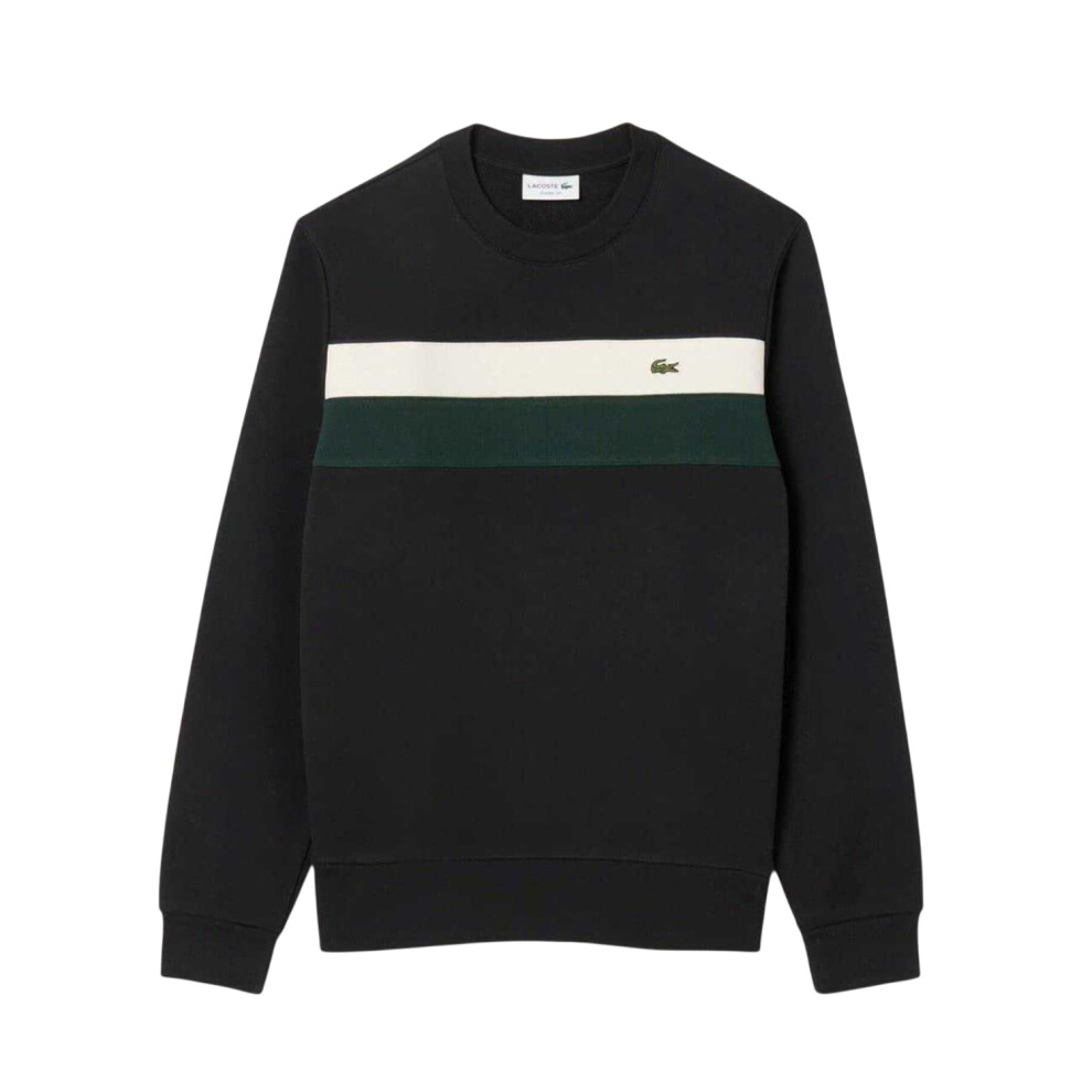 Lacoste (S, ) Mens Colour Block Sweatshirt Black