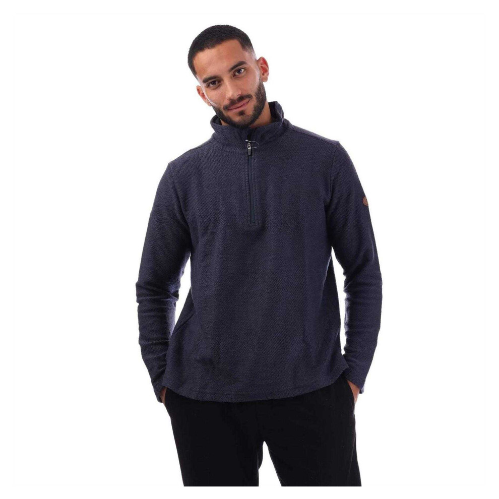 Trespass Mens Textured Knit Half Zip Fleece Top