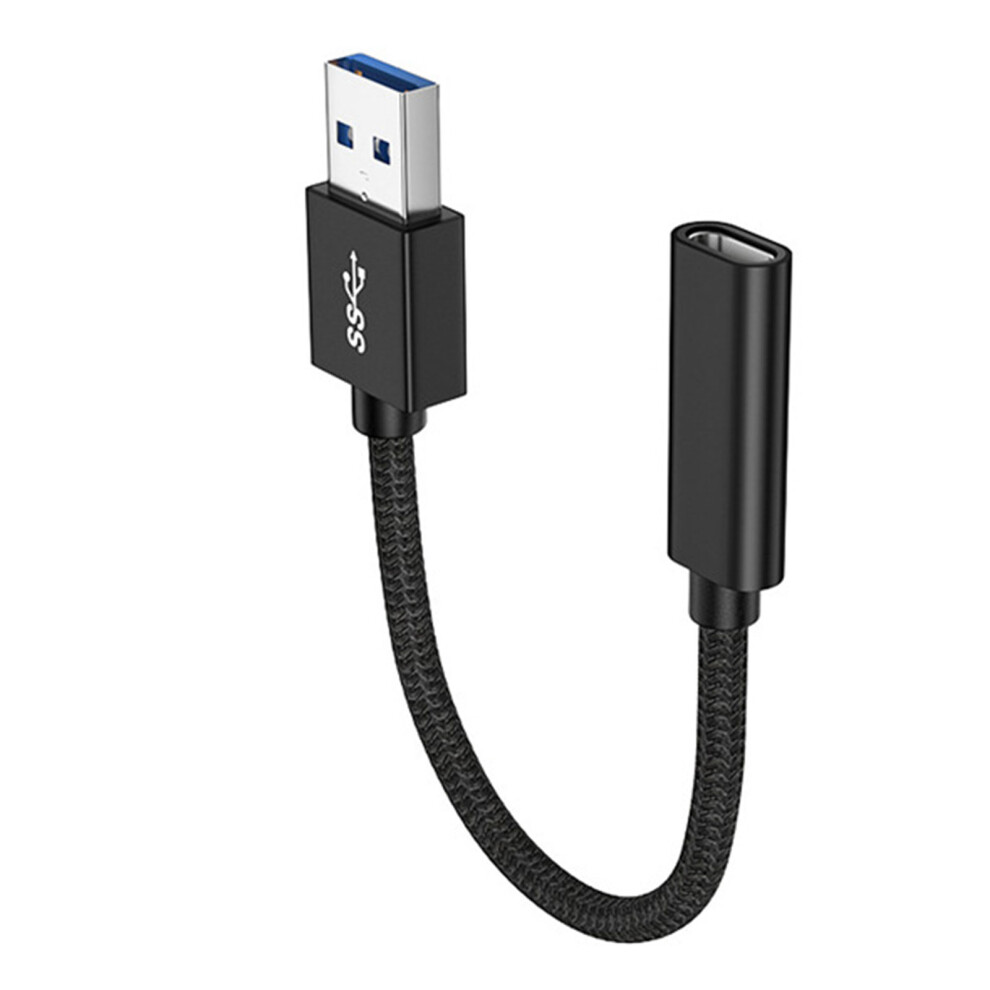 Aluminum Usb 3.1 Male To Type C Female Adapter 10Gbps- Black 7704001287868