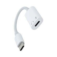 USB-C-auf-8-Pin-Soundkabel mit integrierten-Weißes TPE