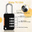 2PCS 4 Digit Number Combination Pad Lock Padlock Outdoor Waterproof Lock Suitcase Luggage Security Coded Lock 2