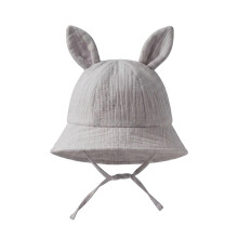 Warme und bequeme Hasenohren-Mütze, Unisex-Babymütze,-Grau