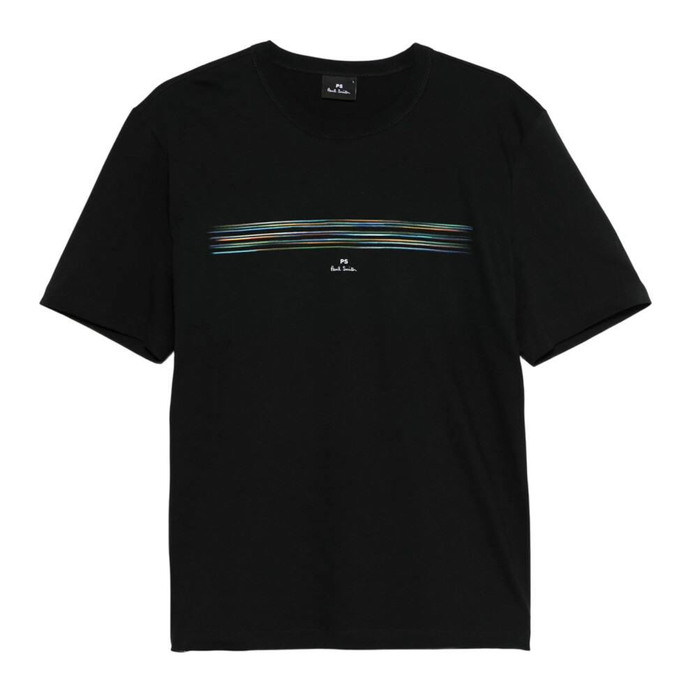 Paul Smith (S, ) Mens Pinstripe T-Shirt Black