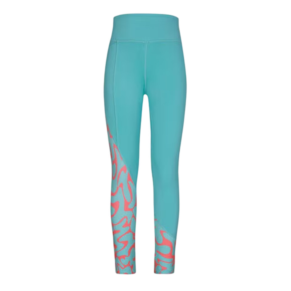 Reebok (Xxs, Teal) Womens/Ladies Abstract Skinny Running Leggings Multicoloured