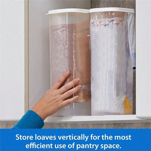 Transparent Bread Box Plastic Fresh-Keeping Toast Storage Holder with Lid Bread Crisper Bread Storage Container,C 2