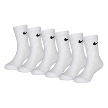 (9.5 UK Child-2.5 UK, White) Nike Childrens/Kids Crew Socks (Pack of 6)