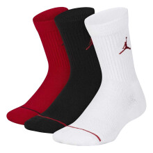 (1 UK-4 UK, Red) Nike Childrens/Kids Air Jordan Crew Socks (Pack of 3)