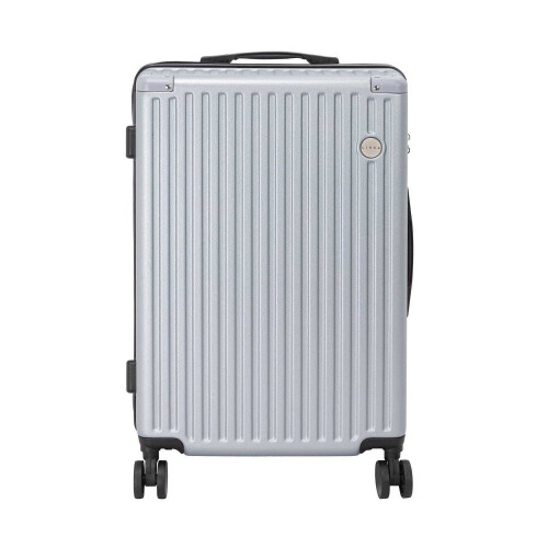 Linea Ribbed Metal Travel Suitcase