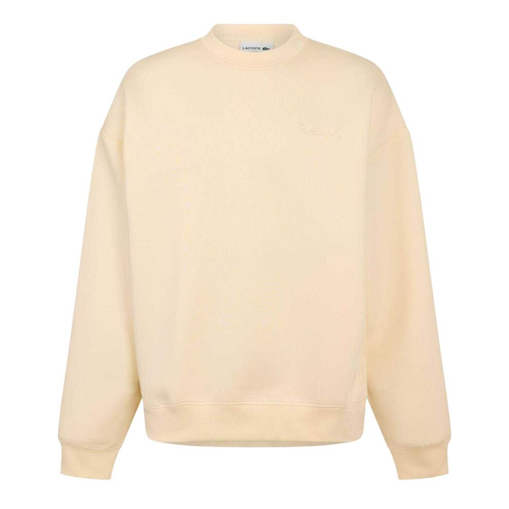 Lacoste (Xl, Cream) Mens Paris Crew Neck Sweatshirt