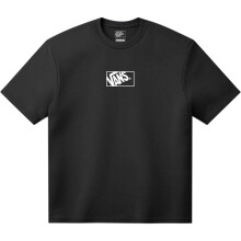 (S, Black) Vans Mens Box Logo Oversized T-Shirt
