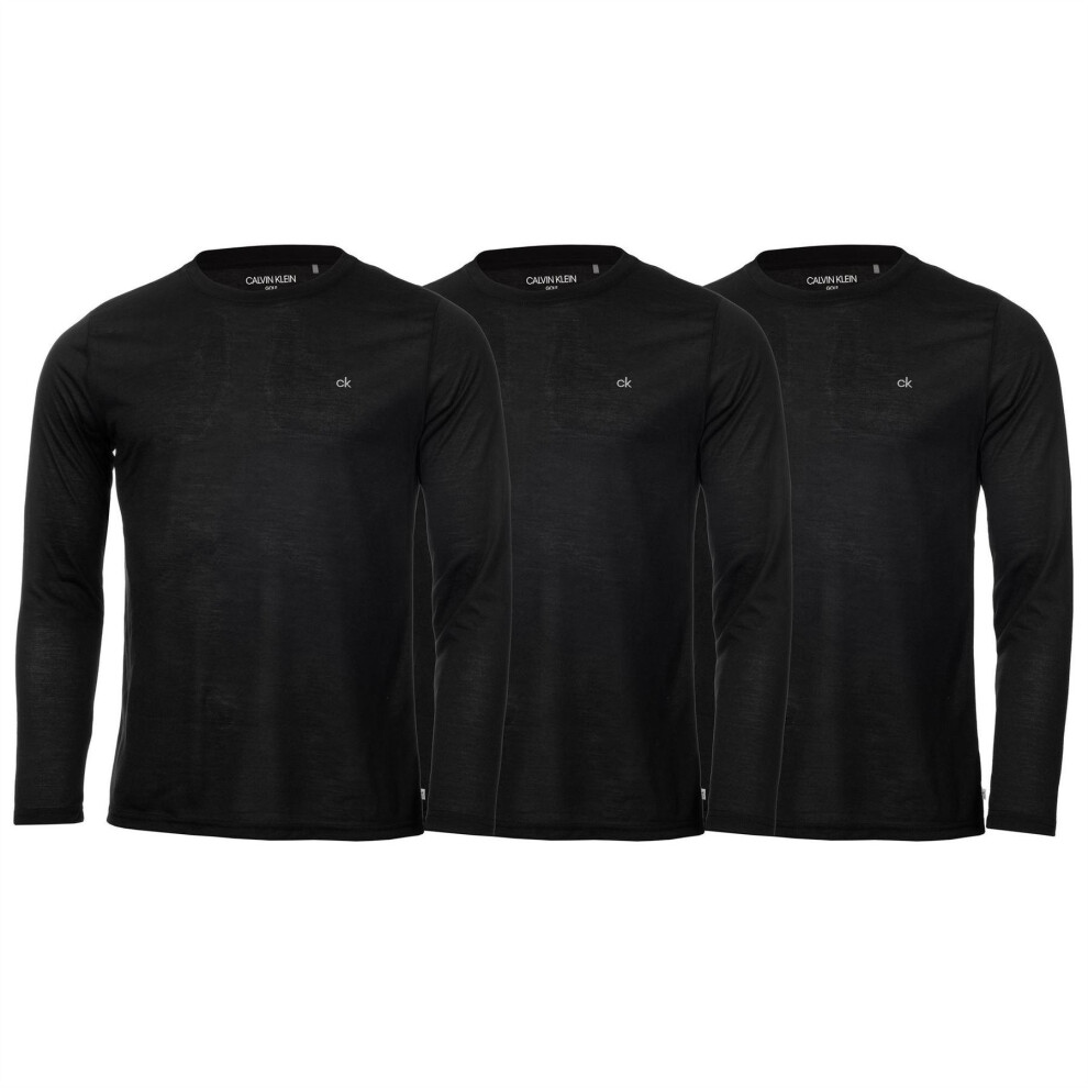 Calvin Klein (M, ) Mens Embroidered Logo Slim Golf T-Shirt (Pack Of 3) Black
