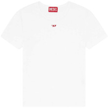 (14 UK, White) Diesel Womens/Ladies Ele Logo Cropped Slim T-Shirt