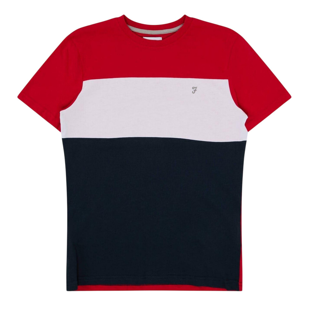 Farah Childrens/Kids Colour Block Crew Neck T-Shirt