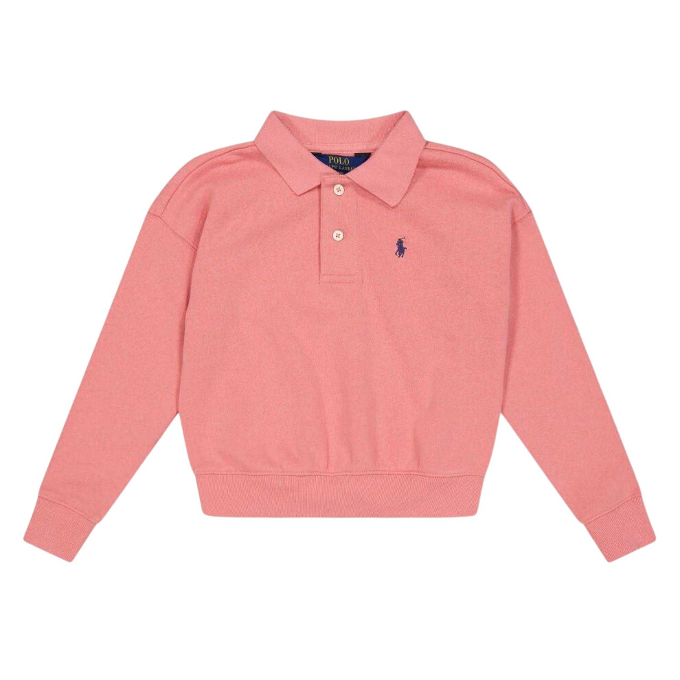 Ralph Lauren (7 Years, Peony) Childrens/Kids Regular Long-Sleeved Polo Sweatshirt Multicoloured