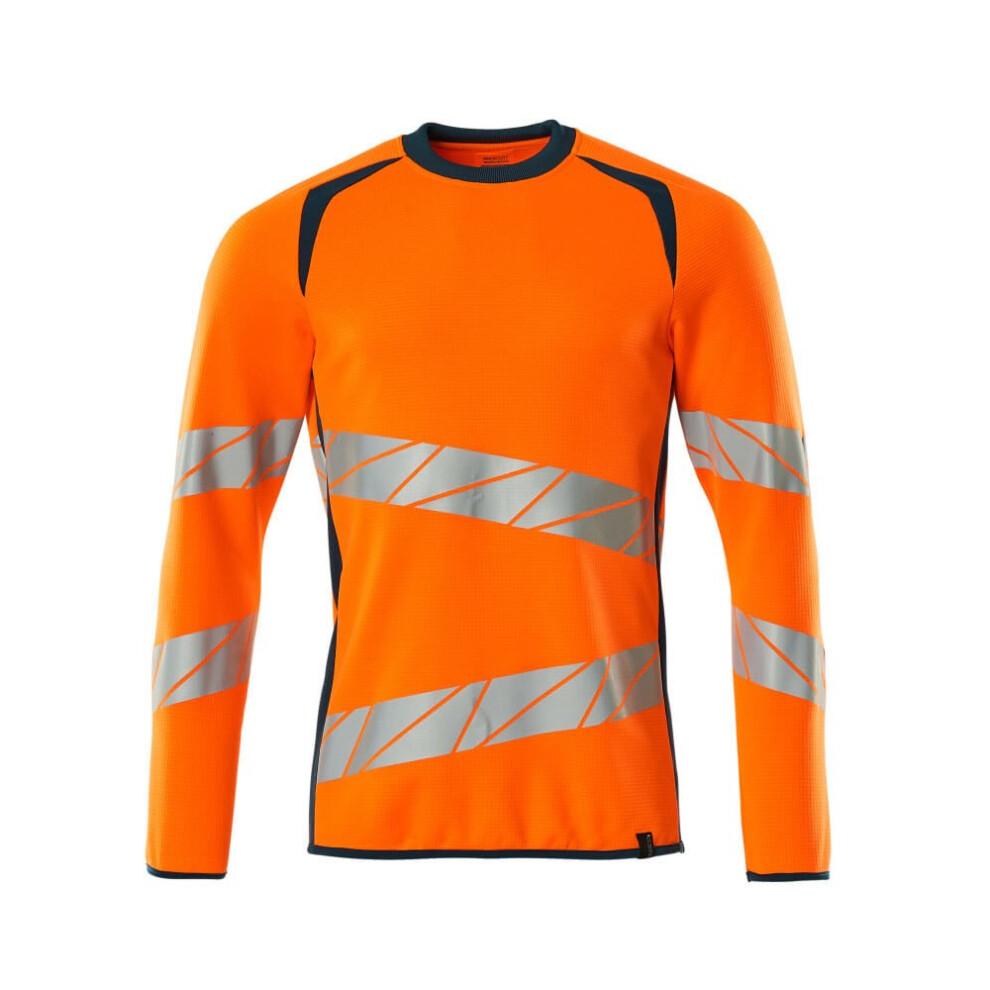 (5Xl, Hi Vis Orange/Dark Petroleum) Mascot Mens Accelerate Safe Premium Two Tone Sweatshirt 5063852848508