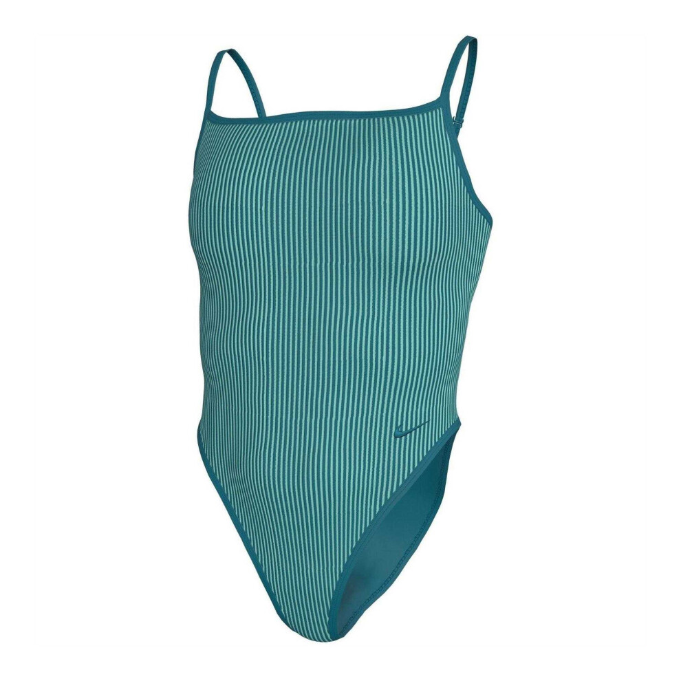 Nike (10 Uk, Bleached Turquoise) Womens/Ladies One Piece Swimsuit Multicoloured