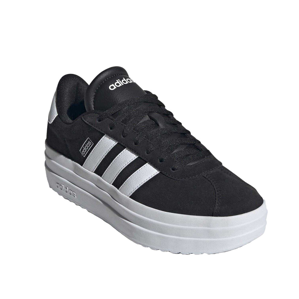 Adidas (6.5 Uk, /White) Womens/Ladies Court Bold Leather Trainers Black