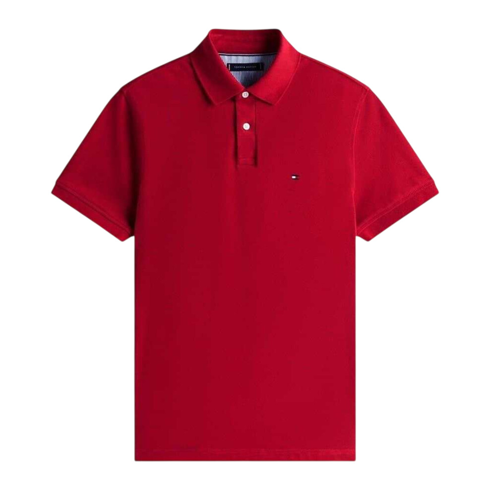 Tommy Hilfiger (Xxl, ) Mens 1985 Embroide Logo Polo Shirt Red