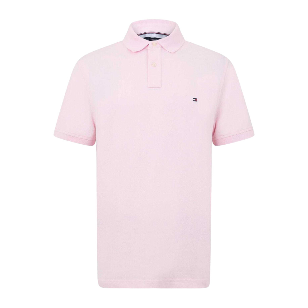 Tommy Hilfiger (L, ) Mens 1985 Embroidered Logo Polo Shirt Pink