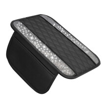 Stylish Shimmering Design Auto Console Cover-black silver