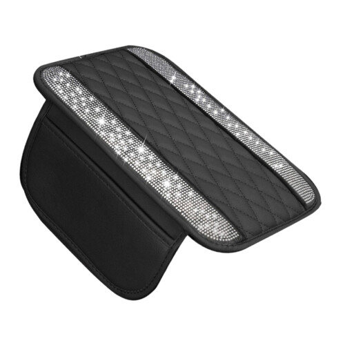 Stylish Shimmering Design Auto Console Cover-black silver