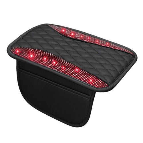 Comfortable 1.6cm Thick Leather Armrest Mat With-black red