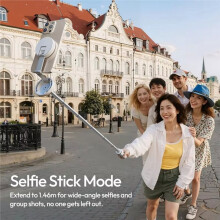 MT-85 Open Tripod with LM19 Fill Light Automatic Phone Stand Selfie Stick for Outdoor Travel Vlog Live Streaming B