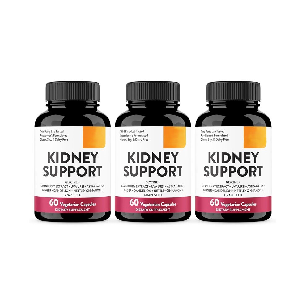 (3pcs) Kidney Cleanse Detox & Repair Support Supplementï¼with Cranberry Extractï¼for Men and Womenï¼60 Vegetarian Capsules