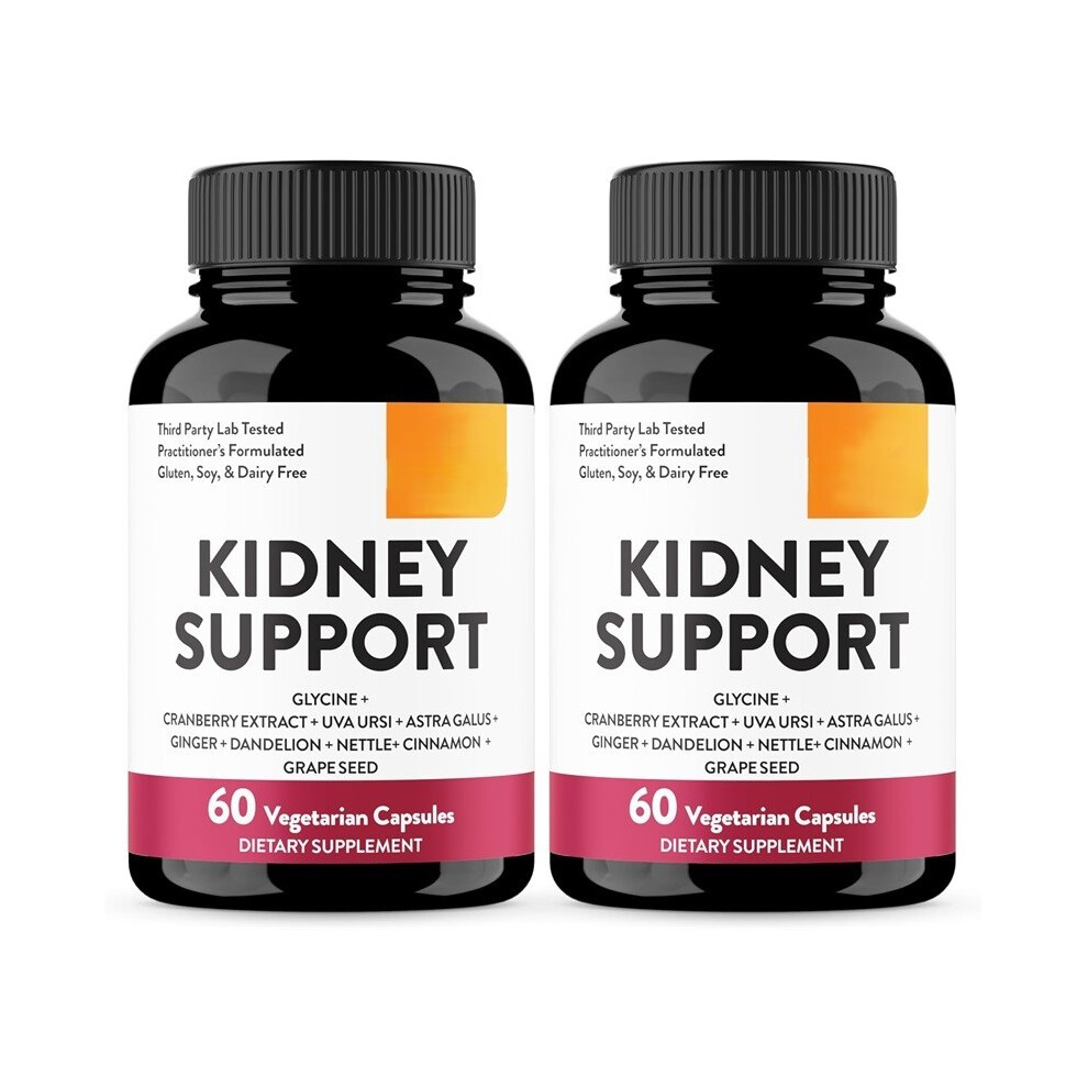 (2pcs) Kidney Cleanse Detox & Repair Support Supplementï¼with Cranberry Extractï¼for Men and Womenï¼60 Vegetarian Capsules