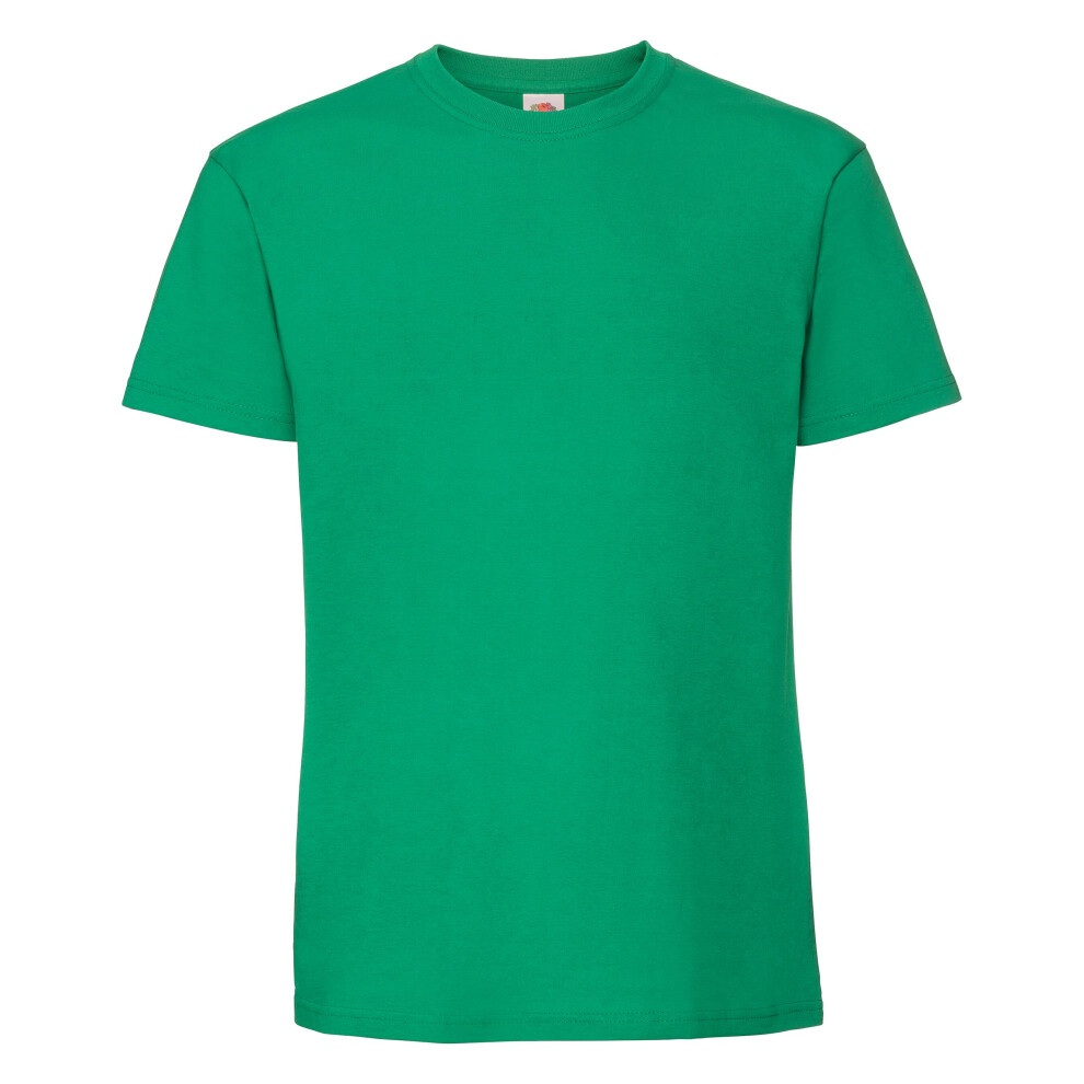 Fruit Of The Loom (3Xl Uk, Kelly ) Mens Iconic 195 Ringspun Premium Tshirt Green