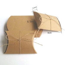 50PCS Kraft Paper Pillow Box Wedding Party Gift Candy Boxes Home Party Birthday Supply paper bags for gifts