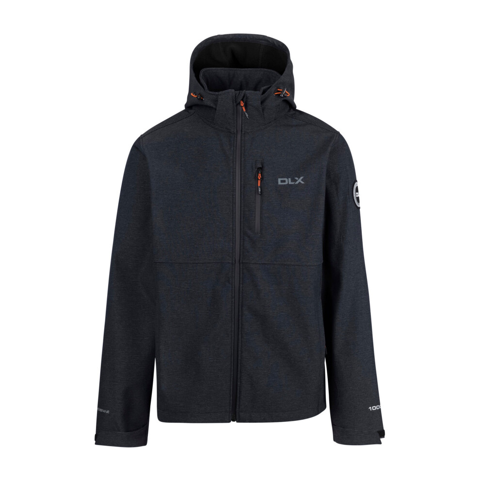 Trespass (L, Black Marl) Mens Justin Dlx Marl Soft Shell Jacket