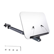 Desk Clamp Bookshelf for Reading, Ergonomic Design,Adjustable Height to 20 Inch with Swivel Base Cookbook Holder B