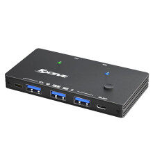 KCEVE USB 3.0 10Gbps 2 Input 4 Output USB C for Devices Share Printer, Scanner, Mouse, Keyboard