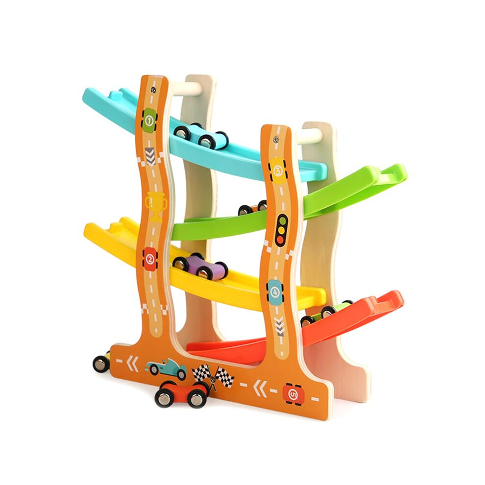 Photos - Other Toys Wooden Racing Slide Cars Track Parking Lot Toys Gliding Ladder Vehicles DIY Education Xmas Birthday Gifts for Kids Boys