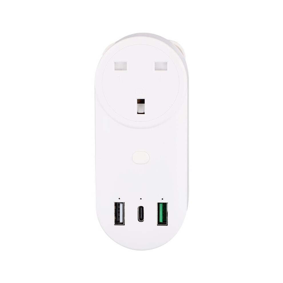 Socket Wifi Plug 16A 2-Hole Usb+Type-C Outlets 65W Remote Control Compatible Alexa Uk Plug 6034124997636