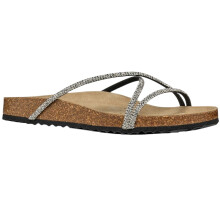 (7.5 UK, Black/Silver) Geox Womens/Ladies D Brionia R Sandals