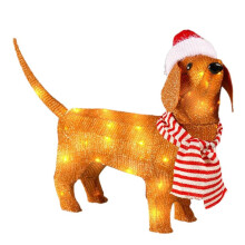 Weihnachtsbeleuchtung Dackel Weihnachtsglänzende Dekorationen Dackel Weihnachtsdekorationen