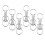 3-Way Quick Release Keychain Detachable Key Rings Pull Apart Separate Quick Disconnect Release Convenient Accessory 6pcs 1